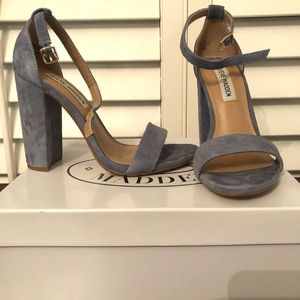 Steve Madden blue suede sandal. Size 7